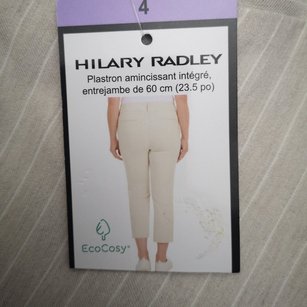 NWT Hilary Radley Ladies Size 4 Light Tan Slim Leg Pull On Style Pants - Picture 7 of 10